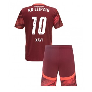 RB Leipzig Xavi Simons #10 Dětské Venkovní dres komplet 2024-25 Krátký Rukáv (+ trenýrky)